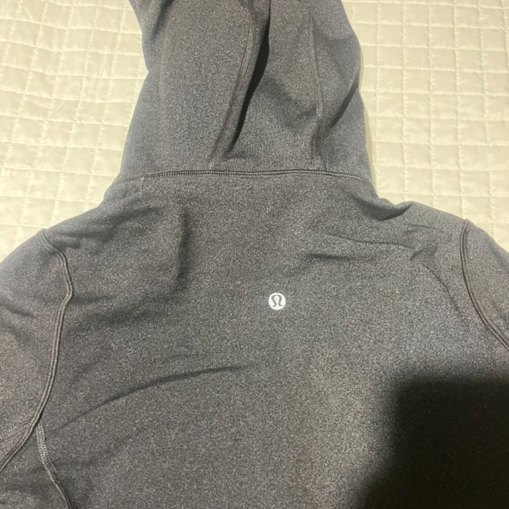 Lululemon Two-Tone Grey Zip Up Jacket | Hooded | Thumbholes | Size 6 - Picture 7 of 8